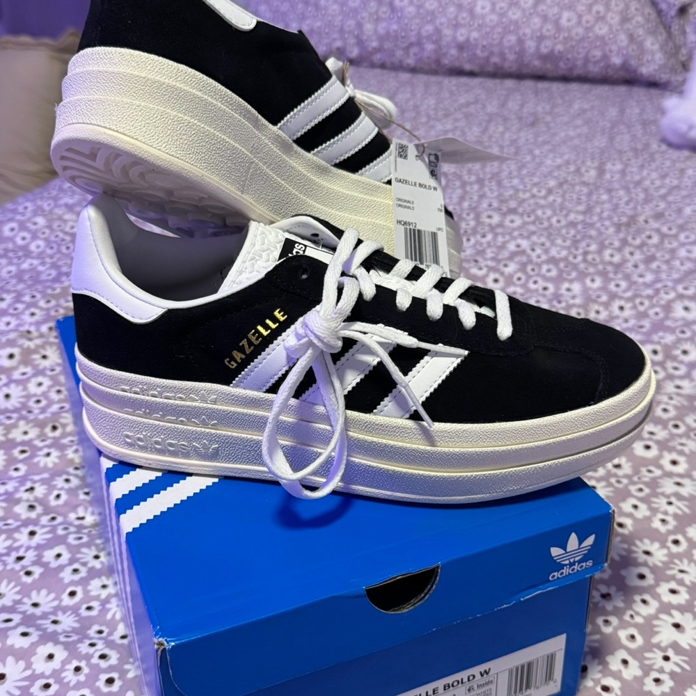Adidas Gazelle Bold W Women's Black/White Platform Sneakers